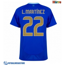 Fotballdrakt Herre Argentina Lautaro Martinez #22 Bortedrakt Copa America 2024 Kortermet